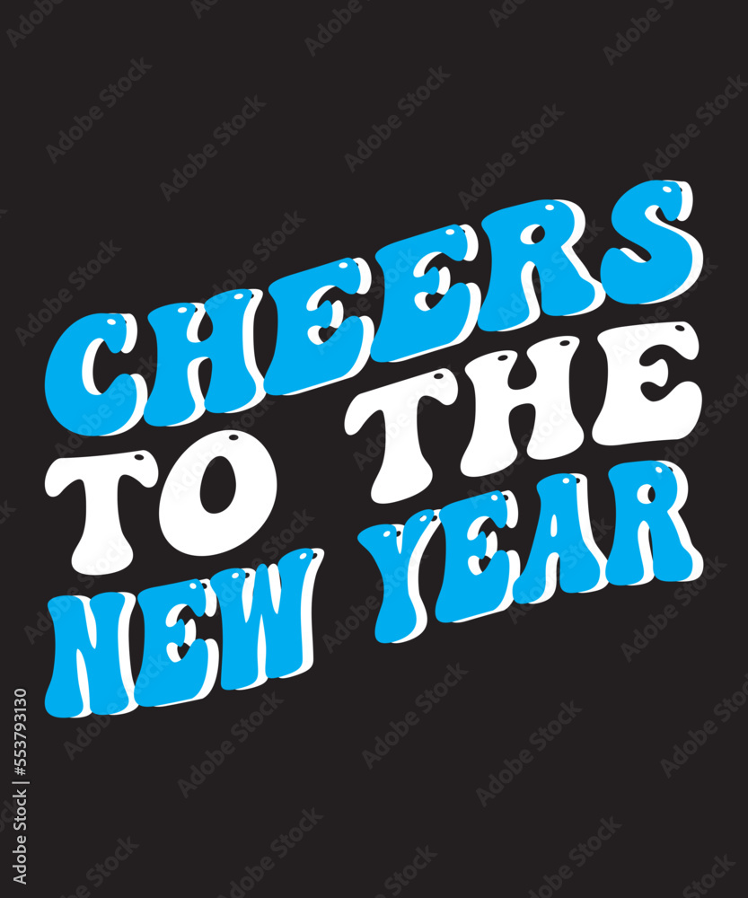 Happy new year vector retro svg design