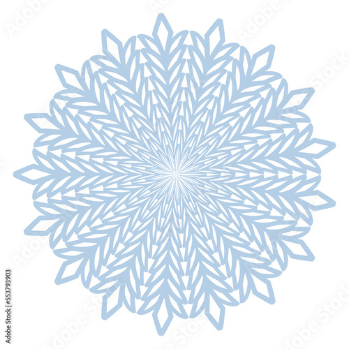 Knit snowflake Winter design element Vector illustration Isolated on white background