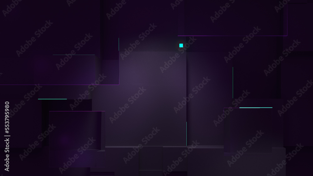 Abstract 3d cubes front angled deep purple background 4k Abstract 3d cubes front angled deep purple background 4k