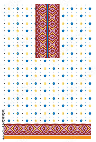 Vector Table Textile Kurti design Front Side