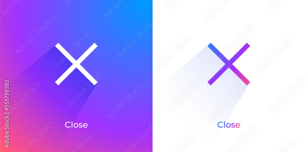 Obraz premium Close Menu or delete icon vector