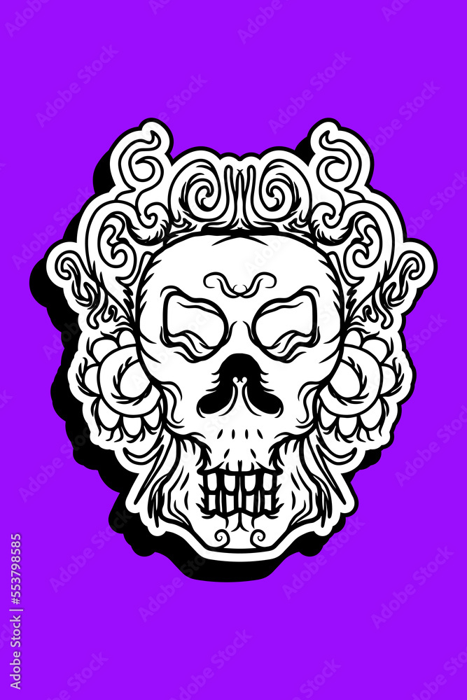 vector skull that can be used for t-shirts or anything