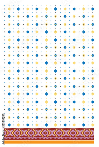 Vector Table Textile Kurti design Back Side