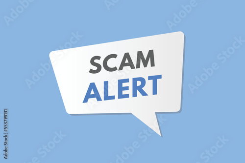 scam alert text Button. scam alert Sign Icon Label Sticker Web Buttons 