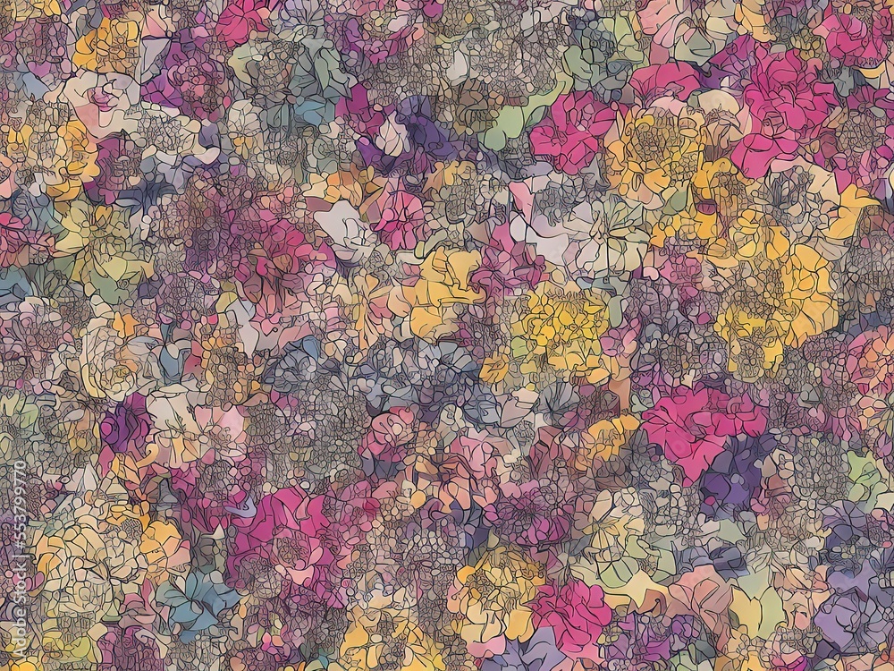Seamless pattern with flowers and leaves. floral pattern for wallpaper or fabric