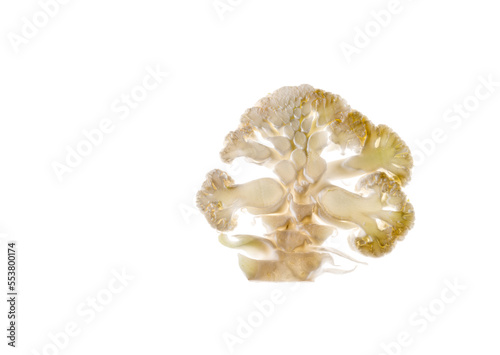 Fresh and Dried slices of cauliflower
