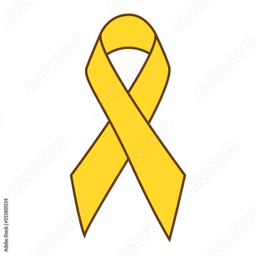 Ribbon of Childhood Cancer. Illustration