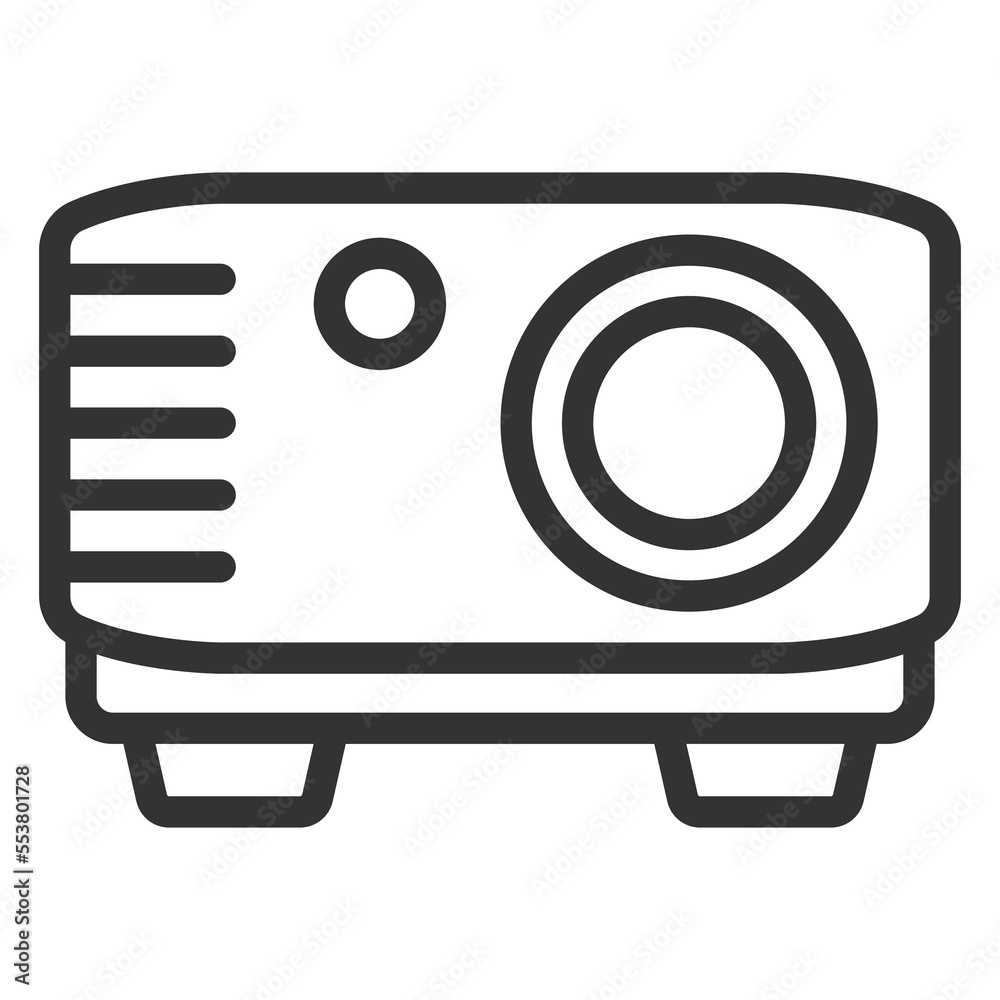 digital projector - icon, illustration on white background, outline style digital projector - icon, illustration on white background, outline style