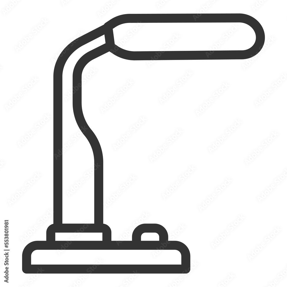 Desk lamp - icon, illustration on white background, outline style