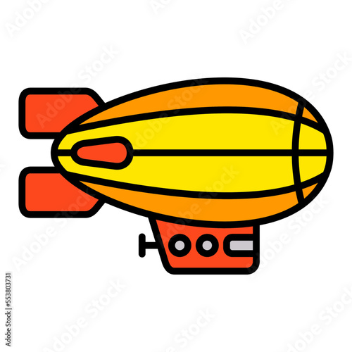 Airship Filled Line Icon