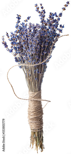 Homemade herbal lavender stick with candles and for decoration.