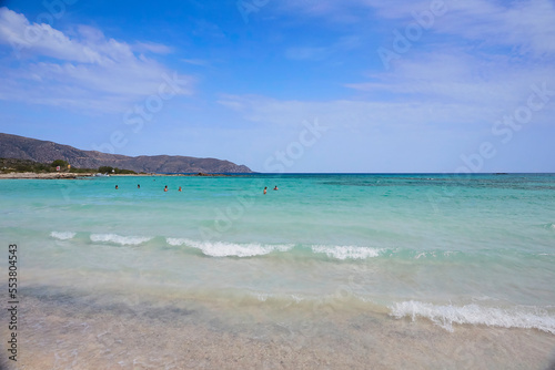 Beach of Elafonissi, the Crete island
