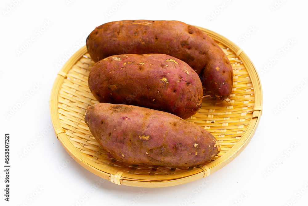 Sweet potato on a white background. Sweet potato on a white background.