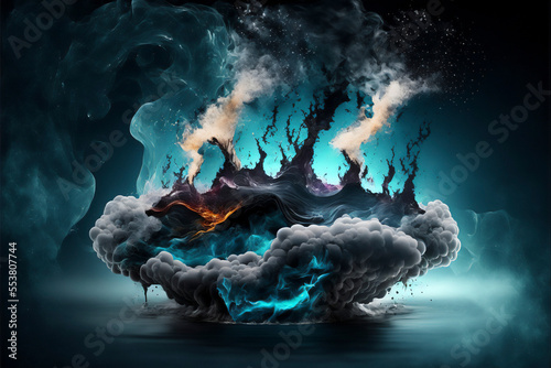 fusion of water and smoke