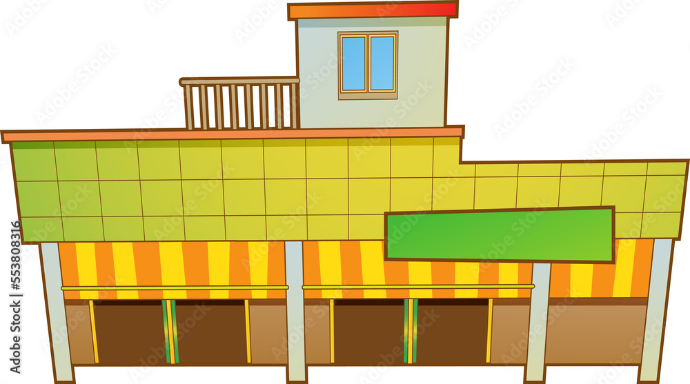 cute Building Cartoon Illustration cute Building Cartoon Illustration