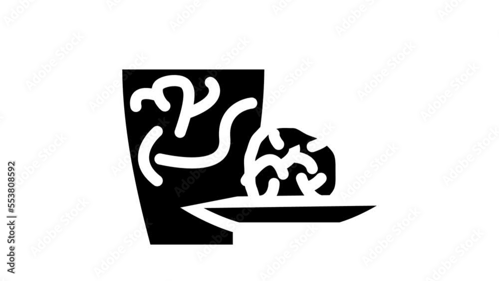 corn silk tea fresh glyph icon animation corn silk tea fresh glyph icon animation