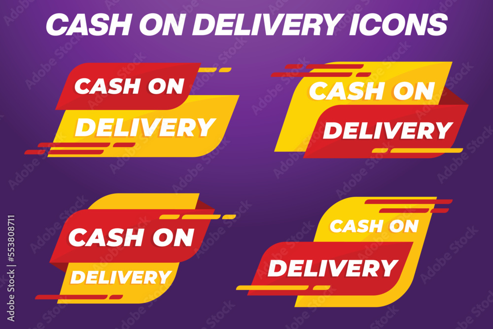 Cash on Delivery Icon set