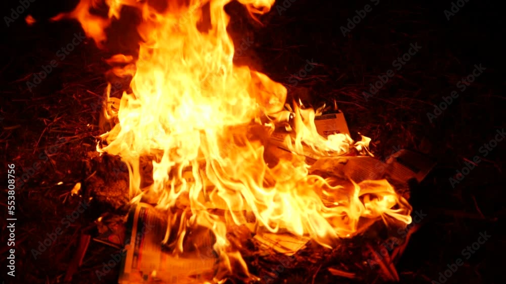 Close in capture of a fire burning immensely Close in capture of a fire burning immensely