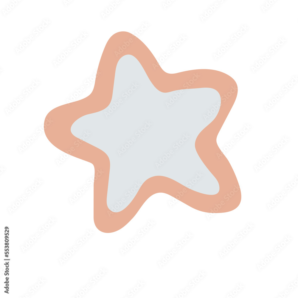 Star shaped Christmas cookie vector clip art. Star shaped Christmas cookie vector clip art.