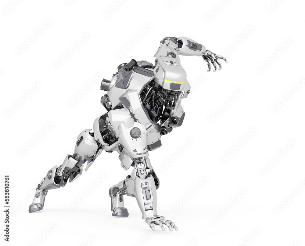master robot is trying to get up in white background master robot is trying to get up in white background