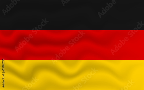 Wavy flag of Germany. Flag of Germany with a wavy effect. vector illustration