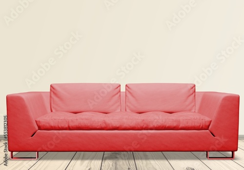 Modern stylish sofa couch on background