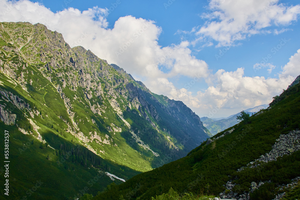 Beautiful mountain landscape. Polish mountains. Summer in the mountains.