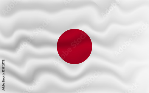 Free Download Wavy flag of Japan. Flag of Japan with a wavy effect. vector illustration - GFXLoad