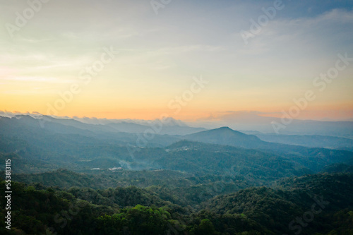 Panoramic view of El Salvador Volcanos