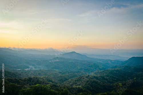 Panoramic view of El Salvador Volcanos