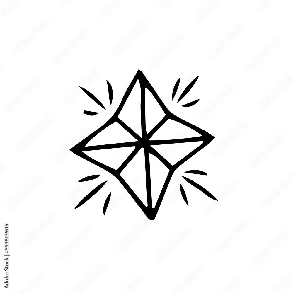 Hand drawn vector star. Sketch style icons. Simple star in doodle style. Illustration for decoration. Hand drawn vector star. Sketch style icons. Simple star in doodle style. Illustration for decoration.