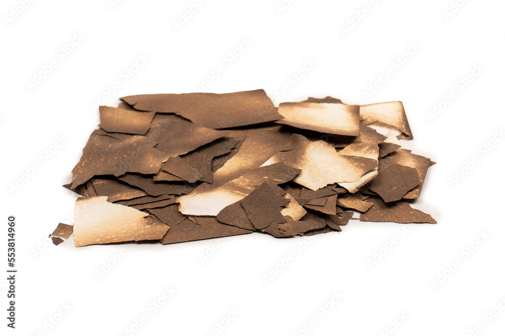 Burnt paper isolated on a white background. Burnt paper isolated on a white background.