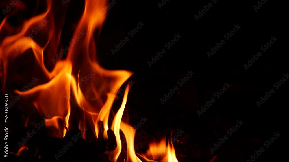 Zoomed in video of orange flame from blazing effect Zoomed in video of orange flame from blazing effect