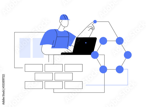 Innovative construction materials abstract concept vector illustration.