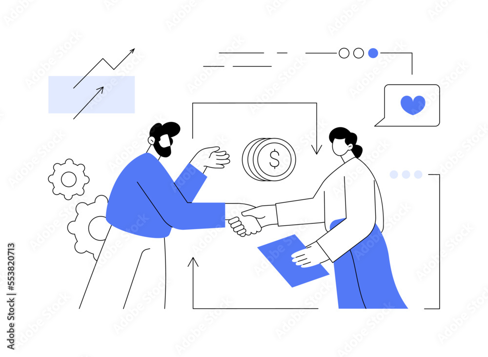 B2B marketing abstract concept vector illustration. B2B marketing abstract concept vector illustration.
