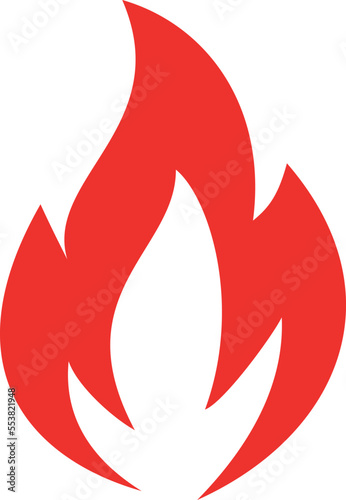 Flame fire vector badge icon