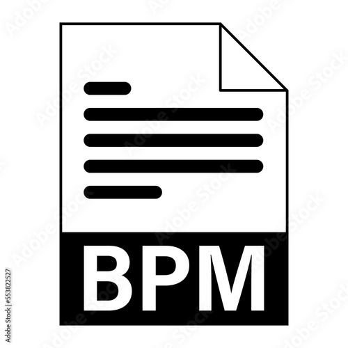Modern flat design of BPM file icon for web © Eugene B-sov