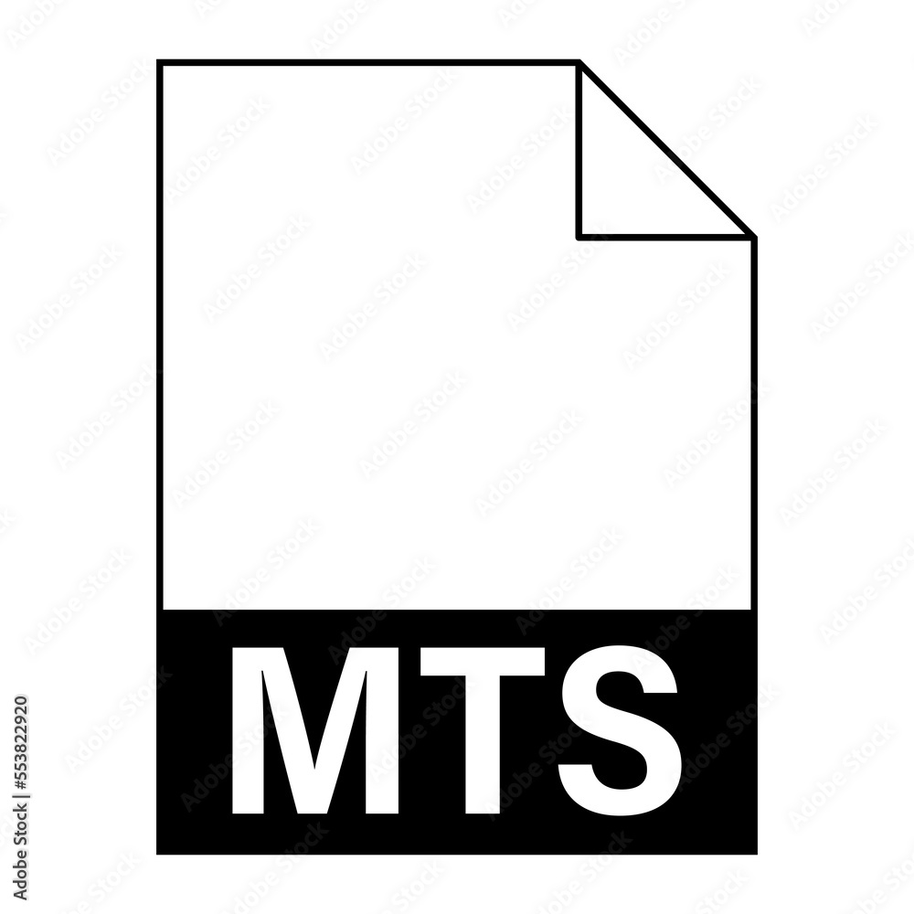Modern flat design of MTS illustration file icon for web Modern flat design of MTS illustration file icon for web