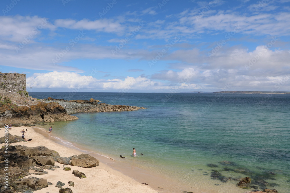Holidays at Harbor Sands in St Ives in Cornwall at Atlantic ocean, England Great Britain