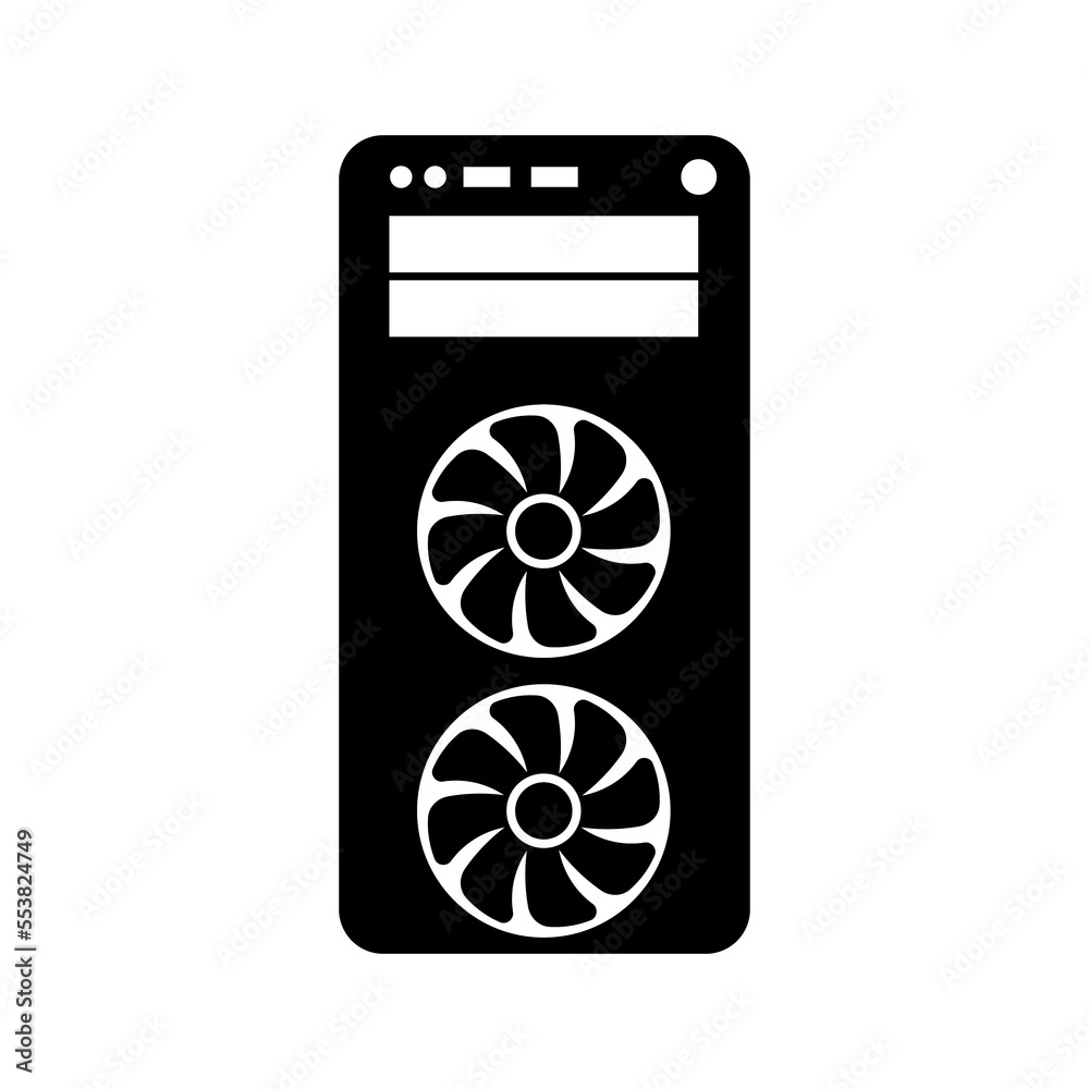 Simple illustration of system unit or personal computer icon Simple illustration of system unit or personal computer icon