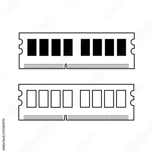 Simple illustration of RAM Personal computer component icon