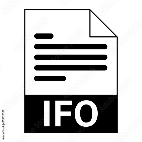 Modern flat design of IFO file icon for web photo