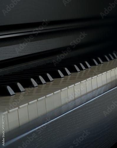 piano keyboard fragment, classical music