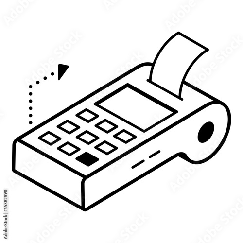 Check out isometric icon of pos machine 