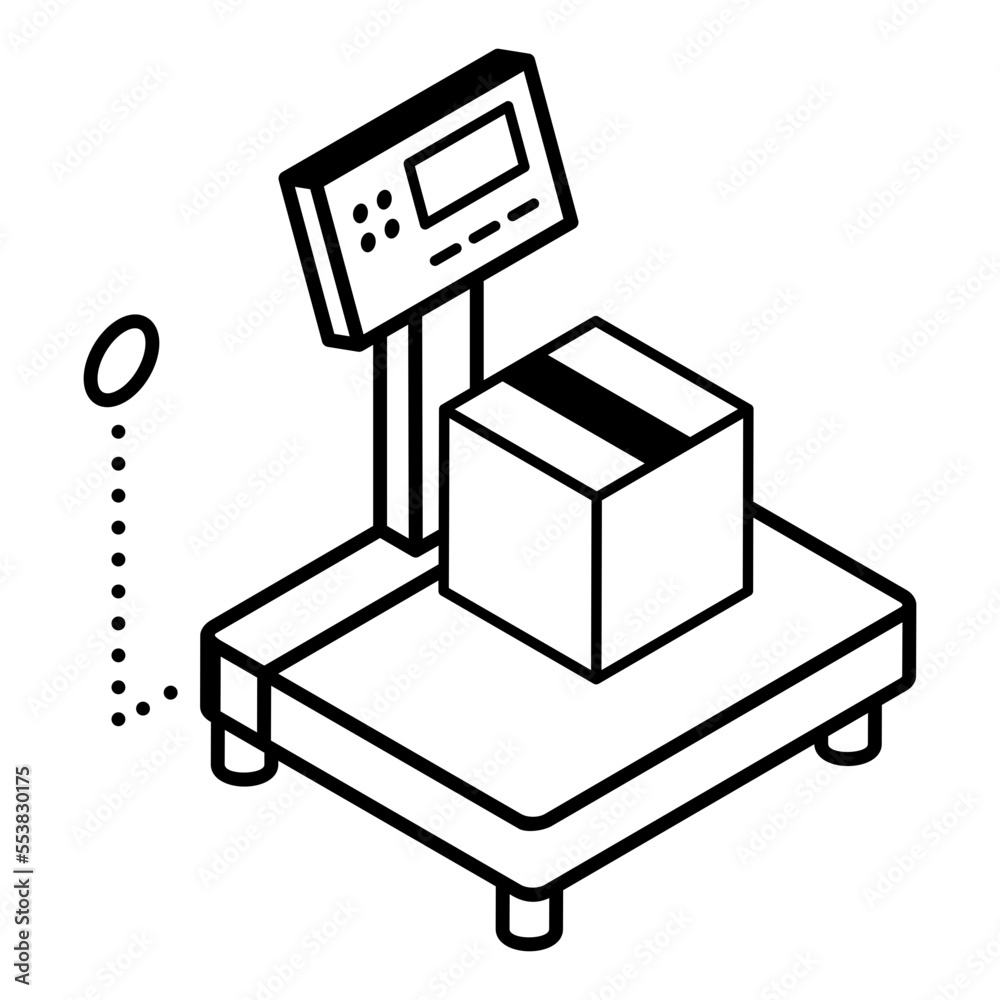 An icon of parcel line design An icon of parcel line design