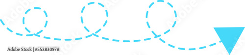 Dashed line arrow