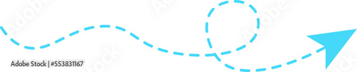 Dashed line arrow