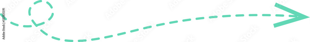 Dashed line arrow Dashed line arrow