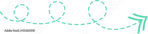 Dashed line arrow