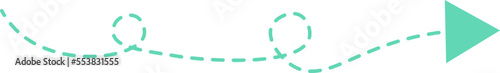 Dashed line arrow